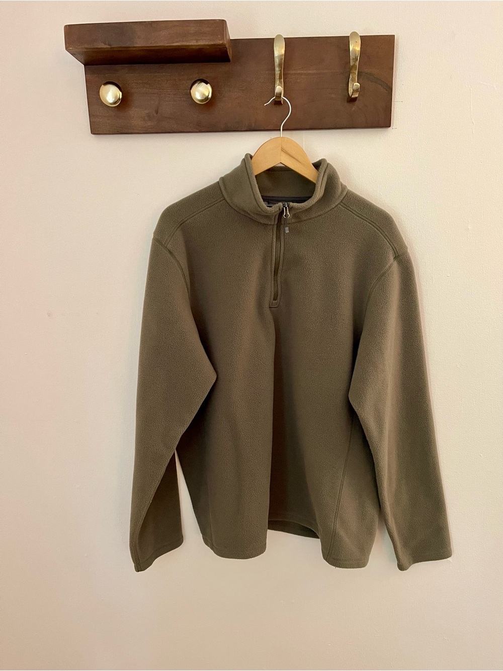REI Men’s XL Quarter Zip Fleece Pullover Jacket Olive